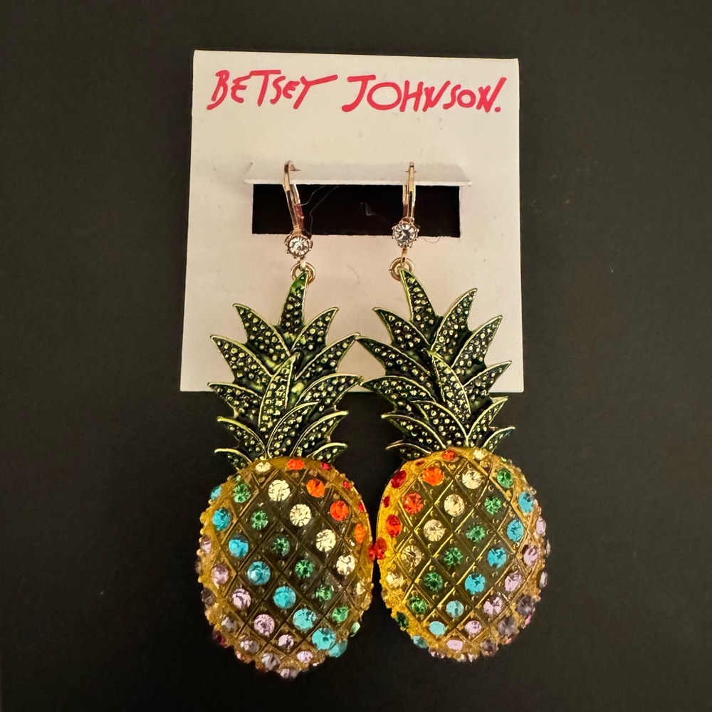 Betsy Johnson Pineapple Earrings